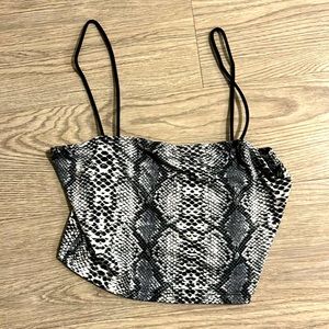 Snakeskin Cropped Cami